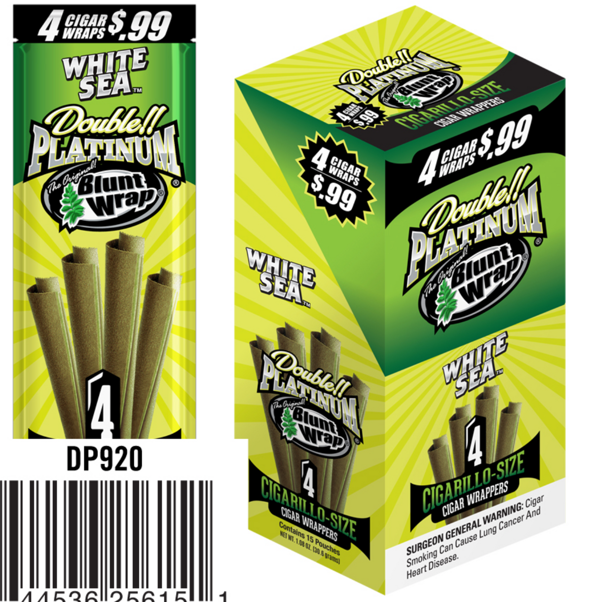 Blunt Wrap Double Platinum (4X) Sabor White Sea (UNITARIO) Cactus